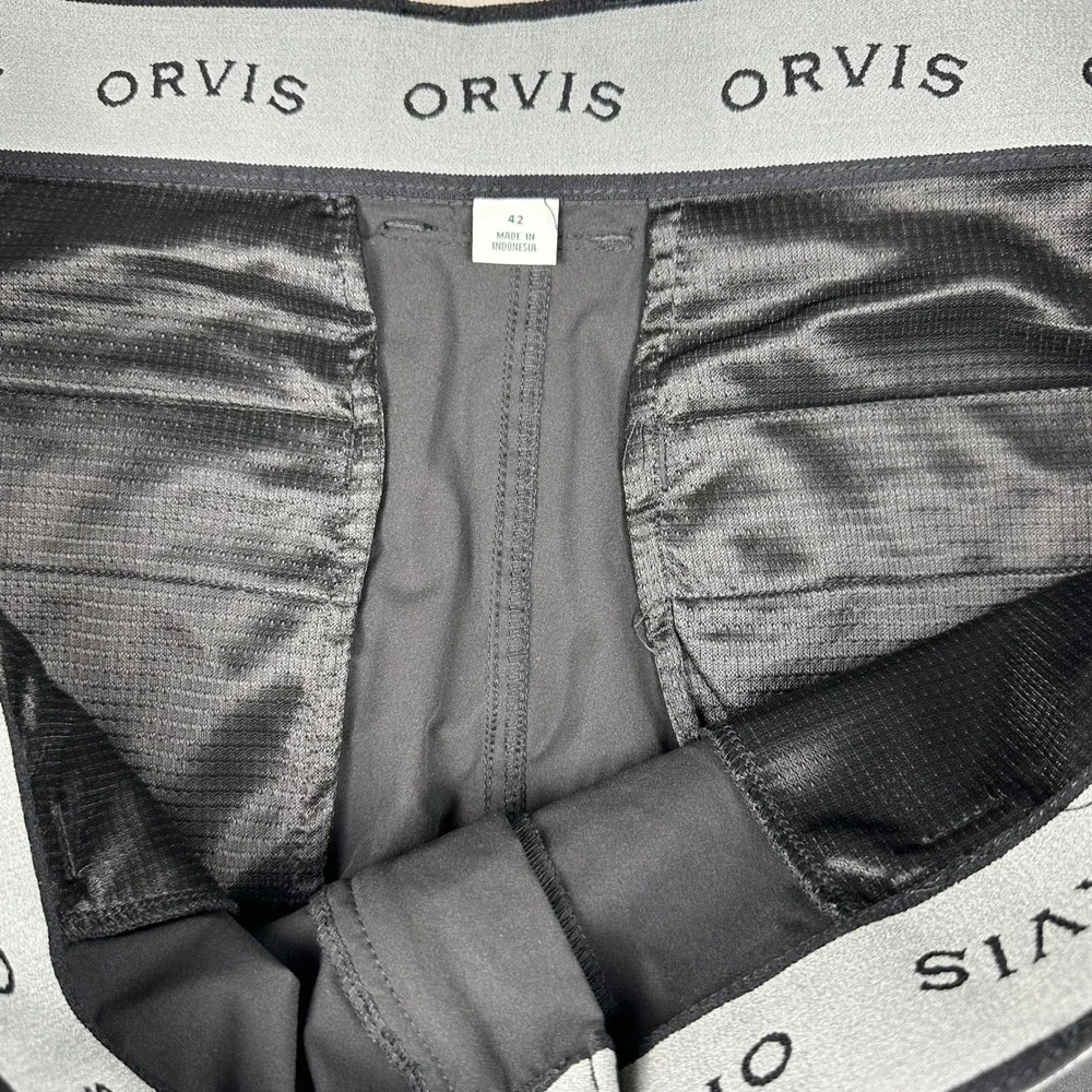 Orvis Mens Tech Cargo Shorts Black Size 42 Hiking Fishing Tech Cargo Lightweight - Picture 8 of 16